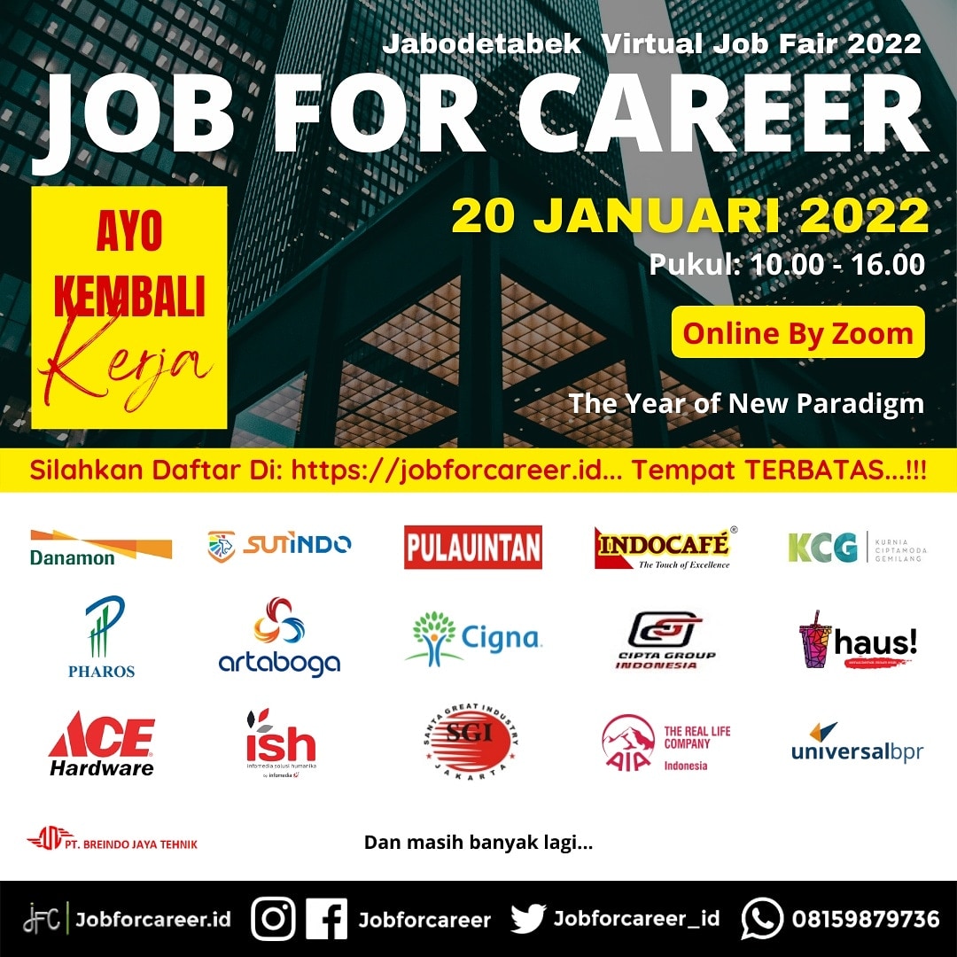 Jabodetabek Virtual Job Fair “JOB FOR CAREER” 2022