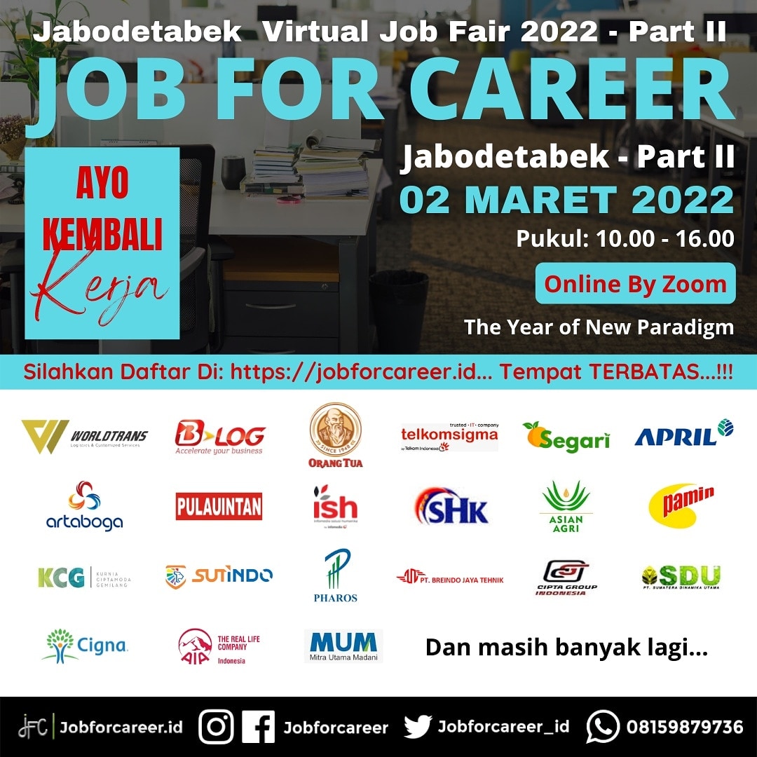 Jabodetabek Virtual Job Fair “JOB FOR CAREER” 2022