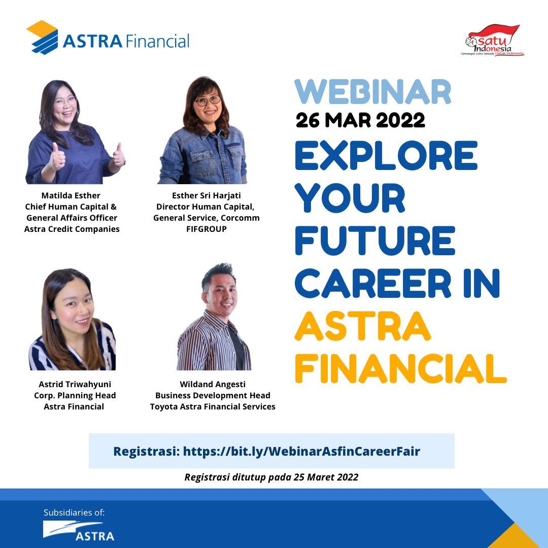 “Explore Your Future Career in ASTRA Financial”.