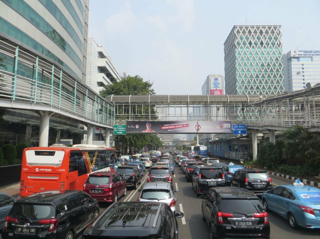 Kemacetan di Jalan Thamrin Jakarta